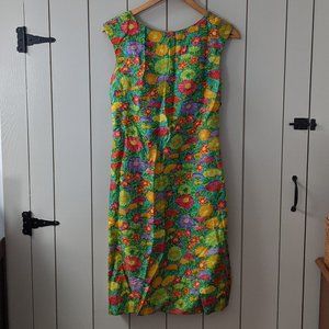 🆕Vintage 1960s retro mod floral sleeveless dress